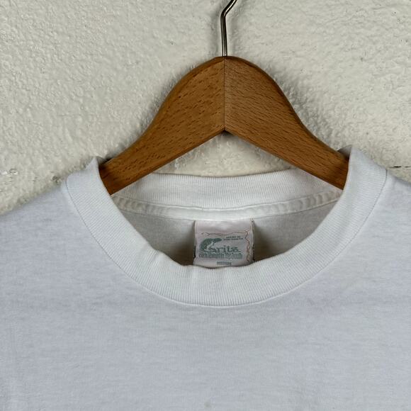 Vintage Grits Shirt Size Medium White Single Stitch Southern Girls Love To Beach - Picture 2 of 11